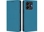 Custodia Per Telefono Cellulare Per Zte Blade V60 Vita/V60 Design/Axon 60 Lite,Poliuretanoleather Flip Cover Custodia Magnetica Antiurto Con Supporto Blu