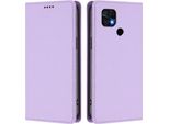 Custodia In Pelle Per Xiaomi Poco C40/Redmi 10C, Custodia Flip Magnetica In Finto Cuoio Con Supporto Viola Chiaro