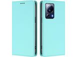 Custodia In Pelle Per Xiaomi 13 Lite, Flip Case Magnetico In Finto Cuoio Con Supporto Verde Menta