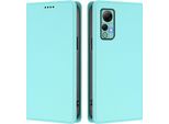 Custodia Per Telefono Cellulare Per Ulefone Note 14, Flip Cover In Finto Cuoio Antiurto Magnetica Con Supporto Turchese
