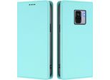 Custodia Per Cellulare Per Samsung Galaxy A8 2018,Poliuretanopelle Flip Cover Antiurto Magnetica Con Supporto Turchese