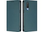 Custodia In Pelle Per Xiaomi Mi Cc9E / Mi A3, Flip Case Magnetico In Finto Cuoio Con Supporto Verde