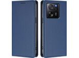 Custodia Per Xiaomi 13T / Xiaomi 13T Pro, Flip Cover In Finto Cuoio Antiurto Magnetico Con Supporto Blu Scuro