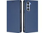 Custodia Per Telefono Cellulare Per Zte Nubia S, Flip Cover In Finto Cuoio Antiurto Magnetica Con Supporto Blu Scuro