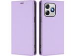 Custodia In Pelle Per Ulefone Note 18 Pro / Note 18 Ultra, Custodia Flip Magnetica In Finto Cuoio Con Supporto Viola Chiaro