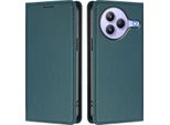 Custodia Per Xiaomi Civi 5 Pro, Flip Cover In Finto Cuoio Antiurto Magnetica Con Supporto Verde