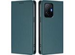 Custodia In Pelle Per Xiaomi 11T / Xiaomi 11T Pro, Custodia Magnetica In Finto Cuoio Con Supporto Verde