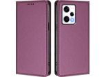 Custodia In Pelle Per Xiaomi Poco X5 Pro/Redmi Note 12 Pro 5G, Custodia Flip Magnetica In Finto Cuoio Con Supporto Viola