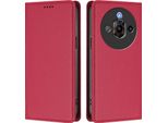 Custodia Per Telefono Cellulare Per Zte Nubia Focus Pro 5G, Custodia Magnetica Antiurto In Finto Cuoio Flip Cover Con Supporto Rosso