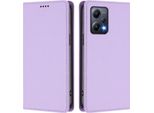 Custodia In Pelle Per Xiaomi Poco X5/Redmi Note 12 5G, Custodia Flip Magnetica In Finto Cuoio Con Supporto Viola Chiaro