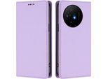 Custodia Per Telefono Cellulare Per Tcl 50 Xl/Tcl 50 Xl Nxtpaper, Custodia Magnetica Antiurto Flip Cover In Finto Cuoio Con Supporto Viola