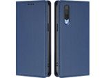 Custodia In Pelle Per Xiaomi Mi Cc9E / Mi A3, Flip Case Magnetico In Finto Cuoio Con Supporto Blu Scuro