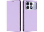 Custodia Per Xiaomi Redmi K70 Ultra, Flip Cover In Finto Cuoio Antiurto Magnetica Con Supporto Viola