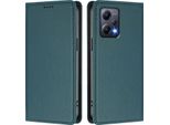 Custodia Per Xiaomi Poco X5/Redmi Note 12 5G, Flip Cover In Finto Cuoio Antiurto Magnetica Con Supporto Verde
