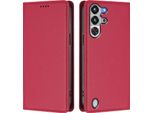 Custodia Per Telefono Cellulare Per Zte Nubia Redmagic 10 Pro,Poliuretanopelle Flip Cover Antiurto Custodia Magnetica Con Supporto Rosso