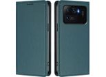 Custodia In Pelle Per Xiaomi Mi 11 Ultra, Custodia Magnetica In Finto Cuoio Con Supporto Verde