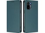 Custodia Per Telefono Cellulare Per Xiaomi Redmi Note 10S/Note 10 4G, Flip Cover In Finto Cuoio Antiurto Magnetica Con Supporto Verde