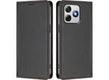 Custodia In Pelle Per Ulefone Note 18 Pro / Note 18 Ultra, Flip Case Magnetico In Finto Cuoio Con Supporto Nero