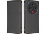 Custodia Per Telefono Cellulare Per Zte Nubia Focus 2, Custodia Magnetica Antiurto Con Supporto In Finto Cuoio Flip Cover Nero
