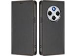 Custodia In Pelle Per Xiaomi Poco M7 5G/C75 4G/Redmi 14C/14R/A4/A3 Pro, Custodia Flip Magnetica In Finto Cuoio Con Supporto Nero