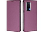 Custodia In Pelle Per Xiaomi Poco F5 Pro/Redmi K60/K60 Pro, Custodia Flip Magnetica In Finto Cuoio Con Supporto Viola