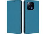 Custodia In Pelle Per Xiaomi 13, Custodia Flip Magnetica In Finto Cuoio Con Supporto Lake Blu