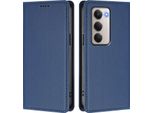 Custodia Per Xiaomi Redmi 15 5G/4G, Custodia Magnetica Antiurto In Finto Cuoio Flip Cover Con Supporto Blu Scuro