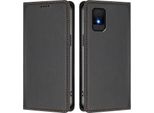 Custodia Per Telefono Cellulare Per Tcl 502, Flip Cover In Finto Cuoio Antiurto Magnetica Con Supporto Nero