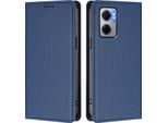 Custodia In Pelle Per Xiaomi Poco M5/M4 5G/Redmi 10 5G, Custodia Flip Magnetica In Finto Cuoio Con Supporto Blu Scuro