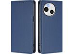 Custodia Per Telefono Cellulare Per Sharp Aquos Sense10, Custodia Magnetica Antiurto Con Supporto In Finto Cuoio Flip Cover Blu Scuro