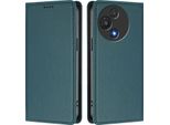 Custodia Per Telefono Cellulare Per Tcl 60 / Tcl 60R, Custodia Magnetica Antiurto Flip Cover In Finto Cuoio Con Supporto Verde