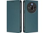 Custodia Per Telefono Cellulare Per Zte Nubia Focus Pro 5G, Flip Cover In Finto Cuoio Antiurto Magnetica Con Supporto Verde