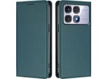 Custodia Per Xiaomi Redmi K70 Ultra, Flip Cover In Finto Cuoio Antiurto Magnetica Con Supporto Verde
