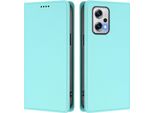 Custodia In Pelle Per Xiaomi Poco X4 Gt/Redmi Note 12T Pro, Custodia Flip Magnetica In Finto Cuoio Con Supporto Verde Menta
