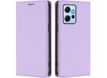 Custodia In Pelle Per Xiaomi Redmi Note 12 4G, Custodia Flip Magnetica In Finto Cuoio Con Supporto Viola Chiaro
