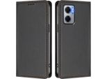 Custodia In Pelle Per Xiaomi Poco M5/M4 5G/Redmi 10 5G, Custodia Flip Magnetica In Finto Cuoio Con Supporto Nero