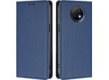 Custodia Per Xiaomi Redmi Note 9T, Flip Cover In Finto Cuoio Antiurto Magnetico Con Supporto Blu Scuro