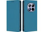 Custodia Per Xiaomi Redmi Note 15 Pro 4G, Flip Cover In Finto Cuoio Antiurto Magnetica Con Supporto Blu