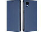 Custodia Per Telefono Cellulare Per Tcl 30Z, Flip Cover In Finto Cuoio Antiurto Custodia Magnetica Con Supporto Blu Scuro
