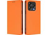 Custodia Per Cellulare Per Zte Blade V70 Vita/Blade V70 Design/Nubia V70 Design,Poliuretanoleather Flip Cover Custodia Magnetica Antiurto Con Supporto Arancione