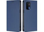 Custodia Per Telefono Cellulare Per Oppo A54 5G/Oppo A74 5G, Flip Cover In Finto Cuoio Antiurto Magnetica Con Supporto Blu Scuro