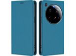 Custodia In Pelle Per Xiaomi 15 Ultra, Custodia Flip Magnetica In Finto Cuoio Con Supporto Lake Blu