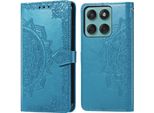 Motorola Edge 60 Pro Sleeve - Pelle Finta - Flip Cover Imoshion - Turchese