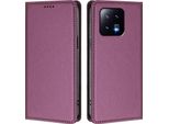 Custodia In Pelle Per Xiaomi 13, Flip Case Magnetico In Finto Cuoio Con Supporto Viola