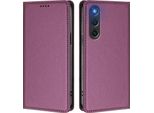 Custodia Per Telefono Cellulare Per Zte Nubia Redmagic 10 Air, Custodia Magnetica Antiurto In Finto Cuoio Flip Cover Con Supporto Viola