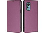 Custodia In Pelle Per Ulefone Note 14, Custodia Flip Magnetica In Finto Cuoio Con Supporto Viola