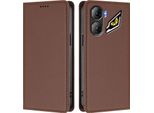 Custodia Per Telefono Cellulare Per Zte Nubia Neo 3, Flip Cover In Finto Cuoio Antiurto Custodia Magnetica Con Supporto Marrone