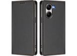 Custodia In Pelle Per Xiaomi Poco X7 Pro, Flip Case Magnetico In Finto Cuoio Con Supporto Nero