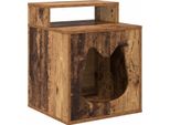 Vidaxl Casetta Per Gatti In Legno Recuperato 42,5 X 40 X 52,5 Cm Materiale A Base Di Legno