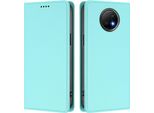 Custodia In Pelle Per Xiaomi Redmi Note 9T, Custodia Flip Magnetica In Finto Cuoio Con Supporto Verde Menta